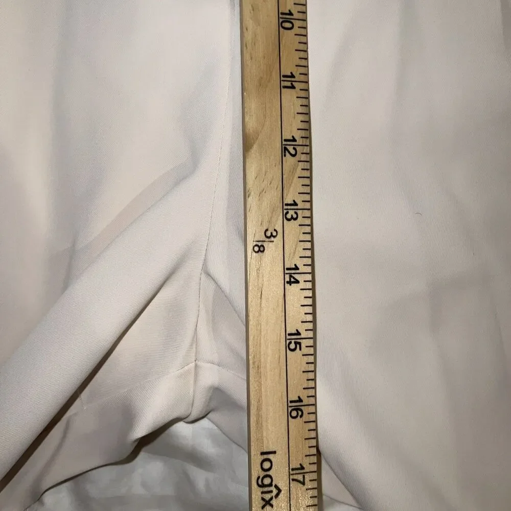 French Connection Women Wide Leg Trouser Color Cream XL Office Casual Preppy NWT - Picture 13 of 16